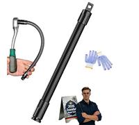 1/2 Flexible Shaft Extension Extender Torque Socket Ratchet Spanners Electric Wrench Connecting Rod, 360° Flex Long Reach Bendable Bar, Portable Hand Drive Tool for Tight Spaces, Outlets (Small)