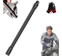 1/2 Flexible Shaft Extension Extender Torque Socket, Ratchet Spanners Electric Wrench Connecting Rod Hand Tools, 360° Flex Long Reach Bendable Bar for Tight Spaces Repair (350mm)