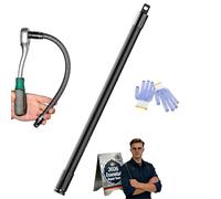 1/2 Flexible Shaft Extension Extender Torque Socket Ratchet Spanners Electric Wrench Connecting Rod, 360° Flex Long Reach Bendable Bar, Portable Hand Drive Tool for Tight Spaces, Outlets (Large)