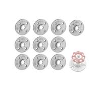 1/2" Floor Flange 10PCS Floor Flange Base Pipe Fittings DN15 4 Holes Base Thread Decorative Fittings Aluminum Alloy Threaded Shelf Fixing