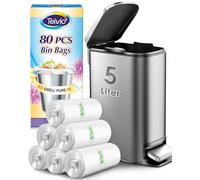 1.2 Gallon Strong Trash Bags Garbage Bags, Bathroom Trash Can Bin Liners, Small Plastic Bags for Home Office Kitchen, fit 5-6 Liter, 0.8-1.6 and 1-1.5 Gal, Clear