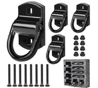 1/2" Heavy Duty Bolt-On Forged D Ring Tie-Down Anchors, 12000 lbs High Strong Strength Capacity Trailers Trucks Bed Tie Downs Anchors for RV Trailer Truck Cargo Tie Downs, with Locking Bolts and Nuts