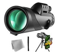 1/2 High Definition Telescope - 80x100 High Powered Monocular Telescope | Bird Watching Telescope, Lens Monocular Telescope, Adults High Powered Prism, Outdoor Viewing Monocular Black, Green 165*53mm