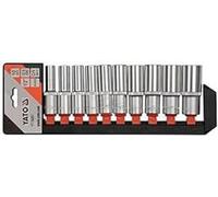 1/2 Inch 10-Piece Socket Wrench Set with 10-24mm Cr-V Steel Sockets