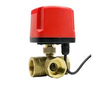 1/2 inch 3/4 inch 1 inch 2 inch Three-Way Waterproof Brass Electric Ball Valve Three-Wire Two-Control(3/4",L Type_220AC_CR02)