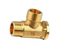 1/2 inch 3 Way Brass Male Male Female Tee Fitting Pipe Connector T-Junction