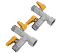 1/2 Inch 3-Way Shower Shut Off Valve with Dual Lever Handles and 360° | Nickel Plated Brass Material, Right Angle 90° Tee Design, Fits Tight Spaces, Suitable for Shower Head Arm Mounts and Water