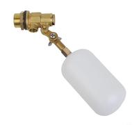 1/2 Inch Adjustable Float Valve for Pond, Livestock Tank & Aquarium - Brass and Plastic Auto Fill Shut-Off Valve with 12 for NPT THR