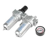 1/2 Inch Air Filter Regulator, High Efficiency Moisture Trap & Pressure Regulator for Compressor, Durable Aluminum Alloy Air Source Treatment Unit with 40um Filtering Accuracy for Pneumatic Systems