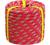 1/2 Inch Arborist Tree Pulling Rope - 200 Feet Tree Swing Rope for Rigging, Outdoor Use - High Strength Double Braided Polyester 48 Strands - Red