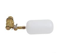 1/2 Inch Brass and Plastic Float Valve with 180° Adjustable Arm for Pond, Livestock Tank & Aquarium Auto Fill - for NPT 1/2" Thread, Leak-Proof Ga