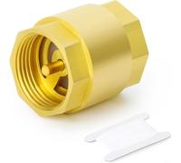 1/2-Inch Brass Vertical Check Valve Hydraulically Operated Lift Type Backflow Prevention for Water Fluid Direction Control 1.6MPa Pressure Gold Industrial Plumbing -10°C to 120°C DN15-DN50(1)