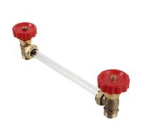1/2 Inch Brass Water Level Gauge with 20cm Glass Tube | Reading Pipe, Real-time Level Checks, for Fire Storage Tanks and Industrial Plumbing