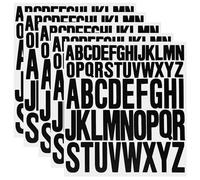 1 & 2 Inch Capital Letter Stickers - 260pcs Waterproof Vinyl Alphabet Stickers for Crafts, Signs, Windows, Mailboxes | Self-Adhesive Peel & Stick Letters (Black)
