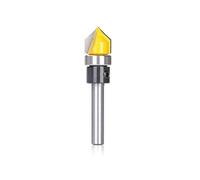 1/2 Inch Carbide V Groove Router Bit Bearing Guided Wood Milling Cutter，1pc(12.7x6.35x12.7x56mm)