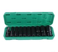 1/2 Inch Deep Socket Kit 15PC for Auto Repair(B)