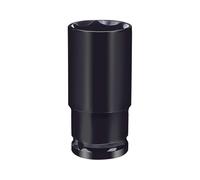 1/2 Inch Drive 32mm Deep Impact Socket, Heat-Treated CR-V Steel Rounded Corner Design for Screw Installation and Removal、Car、Home Repair, Metric Sizes
