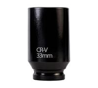 1/2-Inch Drive Deep Impact Socket, 33mm 6-Point Metric CR-V Steel Black Phosphated Rust Prevention Socket for Light to Medium-Duty Impact and Hand Tools