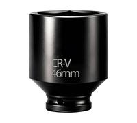 1/2-Inch Drive Deep Impact Socket, 46mm 6-Point Metric CR-V Steel Black Phosphated Rust Prevention Socket for Light to Medium-Duty Impact and Hand Tools