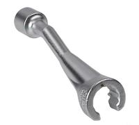 1/2 Inch Drive Diesel Fuel Injector Line Socket Wrench Set, Open End 12PT Bi-Hex Design for Tightening and Loosening Hard Line Nuts on Injection Pump and Injectors, Chromium-Molyb(19mm)