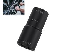 1/2-Inch Drive Double Ended Impact Socket,17.5mm & 22.5mm Wheel Nut Socket,1/2" Drive Impact Wrench Tool,6-Point,CR-MO Wheel Nut Spanner,Lug Nut Sockets Compatible with Ford/Land Rover (17.5x22.5)