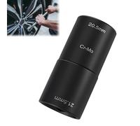 1/2-Inch Drive Double Ended Impact Socket,20.5mm & 21.5mm Wheel Nut Socket,1/2" Drive Impact Wrench Tool,6-Point,CR-MO Wheel Nut Spanner,Lug Nut Sockets Compatible with Ford/Land Rover (20.5x21.5)