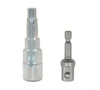 1/2 Inch Drive Five-Step Radiator Spanner Wrench for Valve Nipples and Pipes, Compatible with Thermostatic Valves on Heaters and Radiators, Metal Construction,B