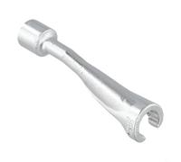 1/2 Inch Drive Fuel Injector Line Injection Socket Set 14mm 17mm 19mm Open End Wrench 12 Point Bi-hex Engine Injector Line Removal Tool Chrome (17mm)