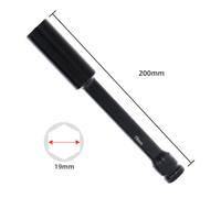 1/2 Inch Drive Hex Socket Adapter Wrench, 200mm Extended Long Socket for Impact Wrench, Made of Chrome Vanadium Steel, Compatible with Pneumatic Air Tools and Lithium Wrenches, 8/10/12/13/14/17/19mm