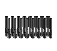 1/2 Inch Drive Hex Socket Wrench Adapter for Lithium and Pneumatic Tools, High Durability Chrome Vanadium Steel, 128mm Length (13mm)