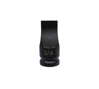 1/2-inch Drive Slotted Screwdriver Bit Socket/Drag Link Socket, 3/4" Width x 0.115" Thickness Tip, Heat-Treated Cr-Mo Alloy Steel