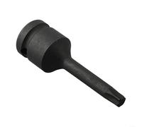 1/2 Inch Drive Socket Adapter For Torx Screwdriver Bits For T20 For T30 T40 Up To T100, 78mm Long Chrome Steel Hex Head Converter Tool Black(T45)
