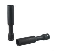 1/2 Inch Drive Socket Set with Thin Wall Design and 7 Head Diameters, for Working in Difficult Areas with Electric Wrenches (17+19)