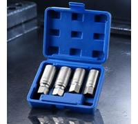 1/2 Inch Drive Stud Extractor 4Pc 6mm 8mm 10mm 12mm | Internal roller locking, grips for smooth studs, prevents slipping, 1/2-inch square drive, ratchet compatible
