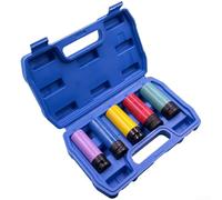 1 2 Inch Drive Tire Socket Kit for Heavy Duty Use Features Anti Slip Grooves and Nylon Rim Protection for M15 M17 M19 M21 M22 Applications (5-piece Set)