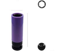 1 2 Inch Drive Tire Socket Kit for Heavy Duty Use Features Anti Slip Grooves and Nylon Rim Protection for M15 M17 M19 M21 M22 Applications (Single M15)