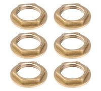 1/2 Inch Flange Hex Nut, HERKINDNESS 6 Pieces BSP Brass Back Nuts, Tap Sanitary Fitting Nut, for Bathroom Sink Taps Sanitary Fittings Accessories