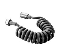 1/2 Inch Interface Spring Flexible Shower Hose, 304 Stainless Steel Interface Nut, 2m PU Telescopic Shower Hose for Water Plumbing Toilet Bidet Sprayer Gun Bathroom