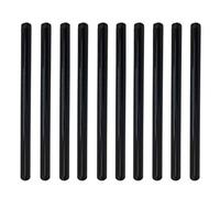 1/2 Inch Mallealbe Cast Iron Pipe, Pre Cut, Industrial Steel Black Fits Standard One Half Inch Black Threaded Pipes Nipples and Fittings, Build Vintage DIY Furniture, 10 Pack (16 Inch Length)