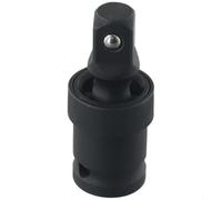 1/2 Inch Pneumatic Joint Socket Adapter, 360 Degree Swivel Drive for Electric Wrench, Heat-Treated Black Chrome Steel, Rust-Resistant Coating, Spring-Loaded Ball Lock