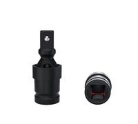 1/2 Inch Pneumatic Universal Joint Socket Adapter Black Metal Swivel | Flexible swivel head connects 1/2 inch impact wrenches to sockets for accessing restricted areas