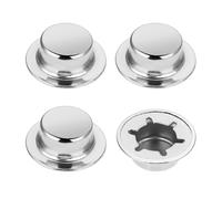 1/2 Inch Push Nut Axle Cap, 4 Pack Push on Pushnut Cap Spring Steel Permanent Washer Caps with Mechanical Zinc Plating for Hand Trucks, Rolling Bins and Lawn Cart Alternative for Cotter Pins
