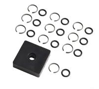 1/2 Inch Retainer Rings with O-for Ring for Wrench, 10-Piece Socket Retaining Clip Kit Compatible with Pneumatic and Electric Power Tools, Incl