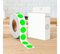 1/2 Inch Round Adhesive Color-Code Dot Sticker,1000 Stickers Roll dots Label,Fluorescent Green Circle Stickers Labels for Office Home
