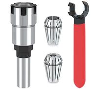 1/2 Inch Shank Router Bit Collet Extension Chuck Converter Adapter, Convert 1/2-Inch & 1/4-Inch Shank Bits with ER20 Spring Collet, ER20 M Type Collet Chuck Wrench Spanner -(Pack of 4)