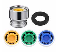 1/2 Inch Shower Flow Restrictor Showerhead Flow Reducer Limiter Set 1.8/1.5/2.0 GPM Water Flow Saver Adapter Control Valve for Fixed Shower Head and Handheld (4Pcs)