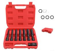 1/2 Inch Socket Set,7-24mm Metric Drive Socket Set High Grade Chrome Vanadium Steel Auto Repairing Garage Tool(8-piece set)