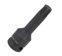 1/2 Inch Square Drive Hex Socket Adapter For Torx For T20 For T30 T40 T50 T100 Screwdriver Bits Black Chrome Steel Hand Tool 78mm Long(T60)