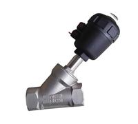 1/2 Inch Stainless Steel 304 Single Acting Air Actuated Angle Seat Valve Normally Closed 1Pcs