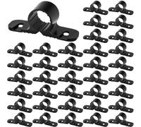 Ø 1/2 Inch Suspension Clamp Pipe Clamps - Heavy Duty PVC Pipe Supports for PEX/CPVC/Copper, Water/Gas Pipe & Cable Conduit, Saddle Clips with 2 Hole Mounting (Pack of 50)